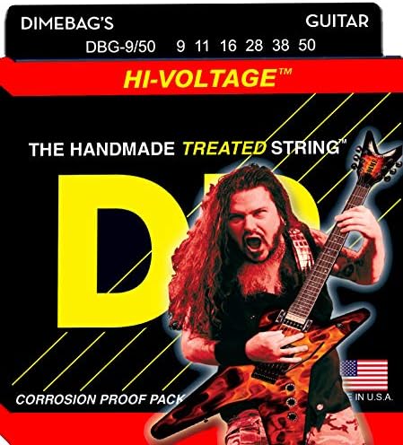 Д-р Стрингс Електрични гитара жици, потпис на Dimebag Darrell, третирани никел, 9-50