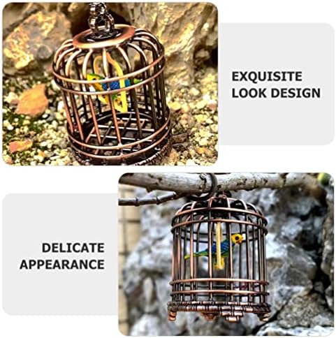 Toyvian Home Decor Decoraciones para salas de casa mini house birdcage мала кафез за птици мала куќа кафез кафез мини птици украси украс