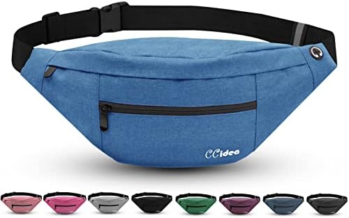 CCIDEA FANNY PACK FOR WOMEN MAN MASHER BAGL CROSSBODY торби со прилагодливи џебови за лента/ 4-зипер, водоотпорна торба за пакување на половината