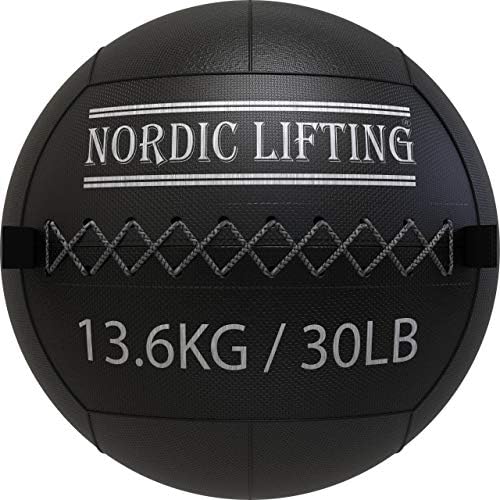 Нордиска кревање слем топка 30 lb пакет со wallидна топка 30 lb