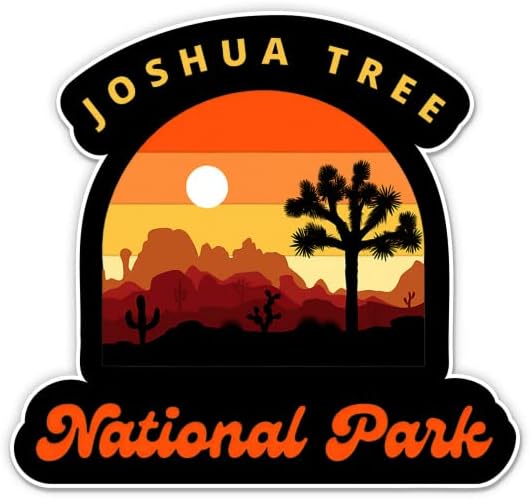 Налепници на Национален парк Jошуа дрво - 2 пакувања од 3 налепници - водоотпорен винил за автомобил, телефон, шише со вода,