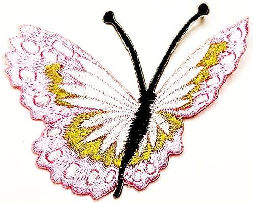 Кленплус Розова Пеперутка Лепенка Пеперутка Слатки Инсекти Цртани Налепници Занаети Уметност Поправка На Шиење Везено Железо На