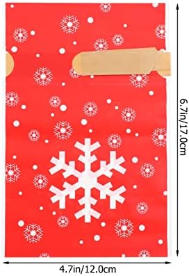 Pretyzoom 10 парчиња Божиќна бонбона торба Bowtie Sloghflake luctring Подароци торби Божиќ третирајте торбичка за бонбони торбичка
