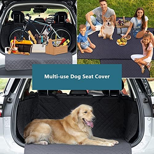 PetSfit SUV карго-лагер за кучиња, отпорен на вода за гребење на кучиња за автомобил со странична размавта, трајно покривање на