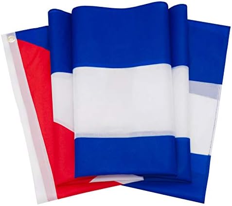 Данф знаме Куба знаме 3x5 Полиестер полиестер полиестер полиестер со месинг гром 3 x 5 ft