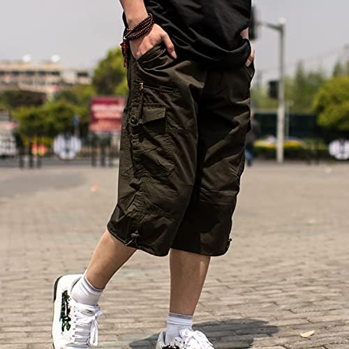 Шорцеви За Мажи Секојдневно Лето, Модни Машки Секојдневни Џебови Со Еднобојни Џебови На Отворено