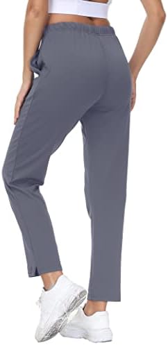 Cozziplus Crop Pant за жени со џебови-жени-жени Брзо суво влечење јога capri jumpant-women-глужд пот пот летна пантолона