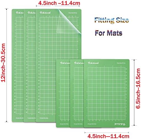 Викдук Сечење Мат За Крикут Радост 4.5 X12 4.5X6, 5 Зелена Боја Стандард Зафат Леплива Сечење Мат 6 Пакет Душеци