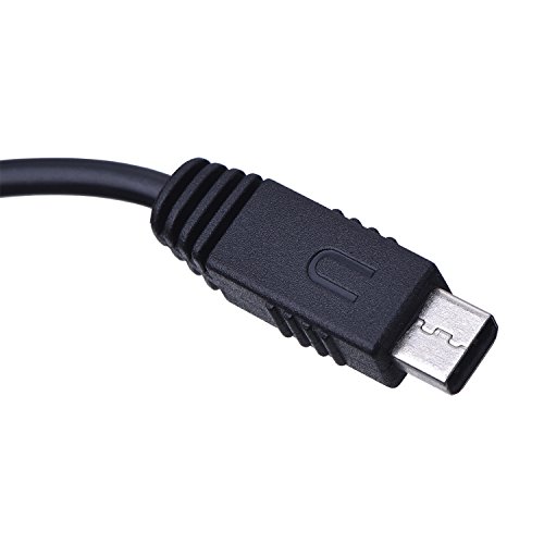 Mudder 10 стапки GamePad USB Chable Cable Cable Cable Cable компатибилен со Nintendo и Wii U, црна