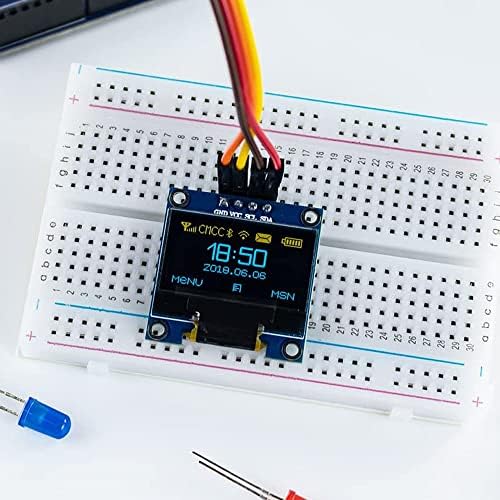 Baeasu 3-пакет 0,96 инчи 128x64 I2C OLED Display Module, SSD1306 Driver IIC Сериски само-ламинозен екран табла компатибилна со Arduino Raspberry