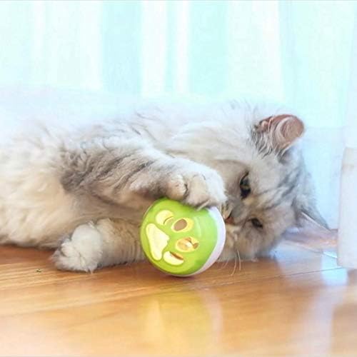 Топката за играчки со мачки со lellвончето луминисцентен џвака интерактивен
