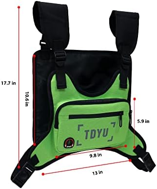 Кликон торба за градите, градите торбички торбички засолништа рефлексивни алатка лесни кеси мода за мажи жени ноќно трчање вежбање пешачење