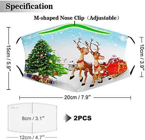 Креативна Прашина Устата Опфаќа Безбедносна Облека Ткаенина Маски дизајн Дрво Играчки Дедо Мраз Санки елен подарок подарок Божиќ