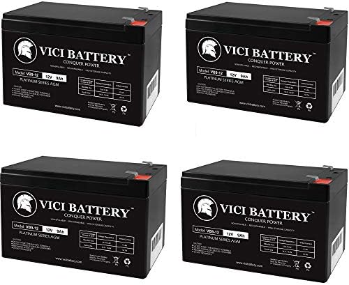 Vici Battery 12V 9AH SLA батеријата ја заменува интелигентната компјутерска моќност 1350VA - 4 пакет производ на бренд