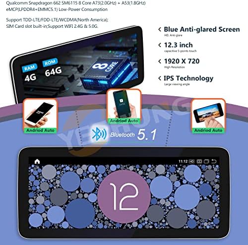 Yeehung W204 W176 C117 W463 X15 Android 12 CarPlay 12.3 екран на допир за Mercedes Benz C A Cla G Gla Class NTG4.5 2012-2015