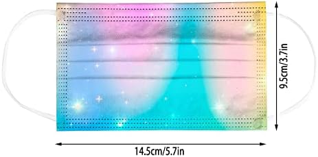 ЏМЕТРИ 50 ПАРЧИЊА Детска Маска За Еднократна Употреба Маска За Лице Вратоврска-Боја За Печатење За Лице Што Дише Удобна Маска