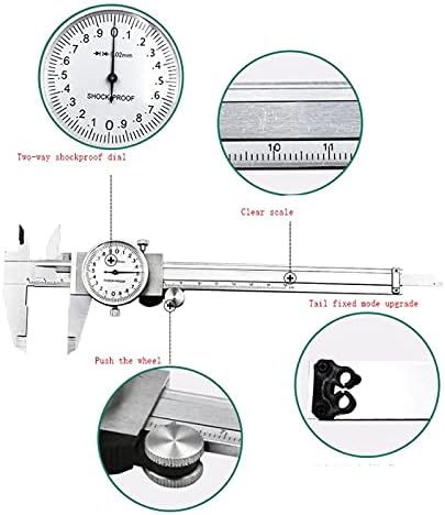 UXZDX Cujux Метрички Мерач Прецизно Бирање Верние Алатка за Мерење На Дебеломер 0 - 150мм Шок-Доказ Јаглероден Челик Мултифункционален