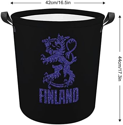 Финска Лав Национален Амблем Преклоплива Корпа За Перење Алишта За Перење Ја Попречува Големата Кошница За Организатор На Играчки
