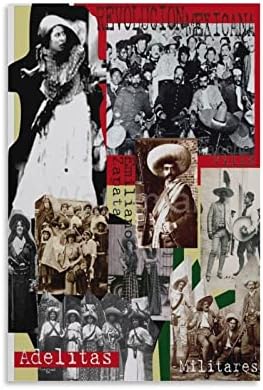 Bludug Pancho Villa постер, гроздобер мексиканска револуција за печатење на мексикански уметнички платно сликарство wallидна уметност постер
