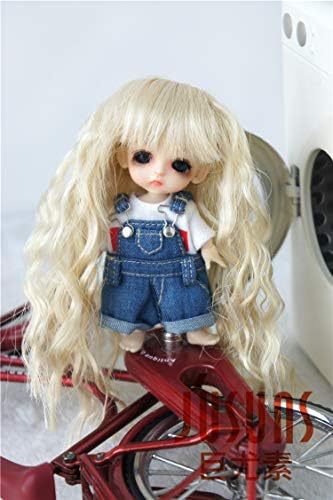 Перики за кукли JD041 3-4inch 9-10cm долги меки меки собазу bjd перики синтетички додатоци за кукли со мохер