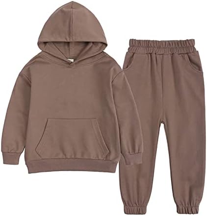 Младински модни игри Pullover Hoodie Suit for Moys Girls 2 Piece Combit Mase Sweatshirt Set