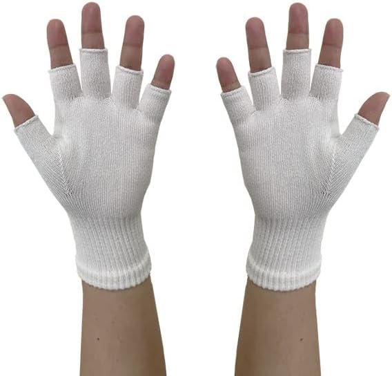 Edenswear Цинк -вчистење на ракавици без прсти за жени и мажи со егзема - терапија со влажна обвивка