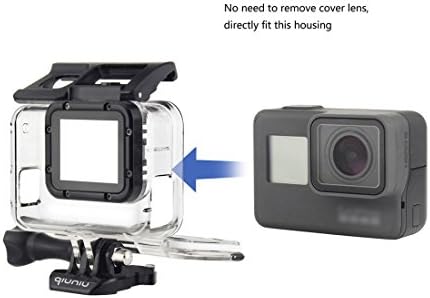Страна за куќиште на отворено скелети за GoPro Hero 5/6/7 Црна акција камера - Заштитно отстранување на леќи не е потребно - транспарентно јасно