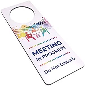Не Го Нарушувајте Состанокот Во Тек - Живописни Обоени Печатени Врата Закачалка Знак-за употреба Во Бизнисот, Корпорации, Домашна Канцеларија