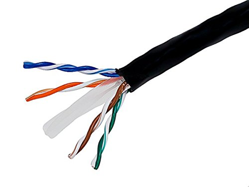 Кабел за масовно Ethernet Ethernet Ethernet - 1000 стапки - црна | Мрежен интернет кабел - заробени, 550MHz, UTP, чиста гола бакарна жица,