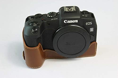 Стп Кожа Половина Камера Случај Торба Покритие Дното Отворање Верзија За Канон Еос РП Камера