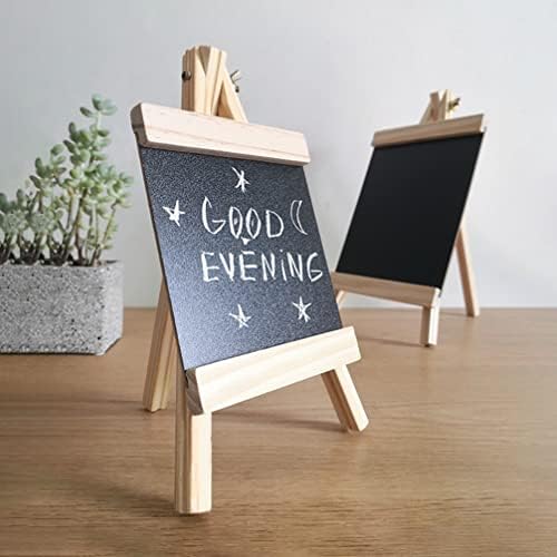 Kisangel Chalk Part Chalkboard Signs Дрвена стоечка креда од сендвич сендвич креда од табла Мала порака знак за таблети таблети за креда за