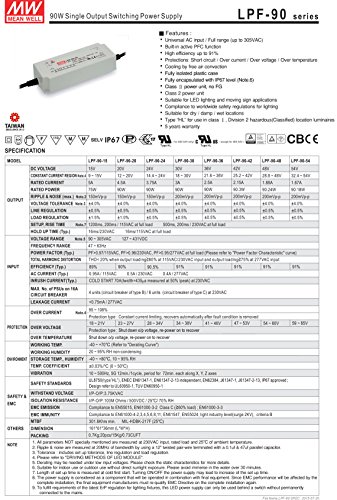 ЗНАЧИ ДОБРО LPF-90 - 24 90w Еден Излез 3.75 24 Vdc Излез Макс Прекинувач Напојување - 1 точка