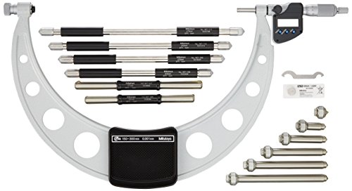 Mitutoyo 340-252-30 OMC-300MX заменлив Anvil Micrometer, IP65, 150 mm-300 mm, 0,001 mm