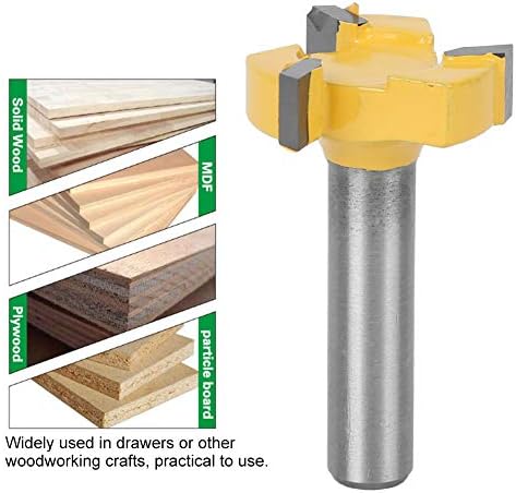Walfront 3-Blade T Slot 8mm Shank Router Bit But Wood Sharking Milling Cutter Додатоци за алатки за занаети за обработка на дрво,