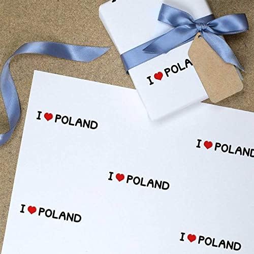 5 х А1 Ја Сакам Полска Подарок Завиткајте/Завиткајте Хартиени Листови
