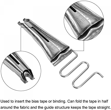 uxcell Врзивно Средство За Машина За Шиење, 26мм Влез 10мм Излез Од Нерѓосувачки Челик Рамен Шивач Папка Заедничка Врзувачка Лента За Врзување,