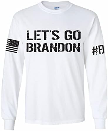 Ајде да одиме Брендон ФЈБ Американско знаме Патриот Облека со маица со долги ракави