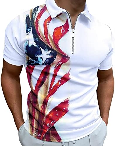 БМИСЕГМ летни кошули за машко американско знаме патриотска кошула за мажи 4 јули мускула