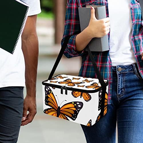 Пеперутки на бела позадина торба за испорака на храна, изолирана торба за намирници | Двоен патент