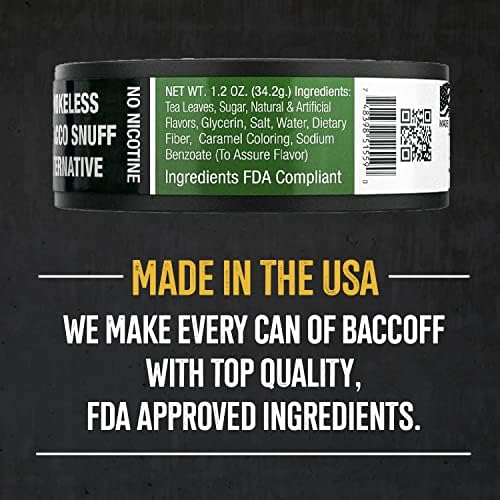 Baccoff, Extra Cute Cute, Premium Tobacco, Nicotine Free Snuff Alternate