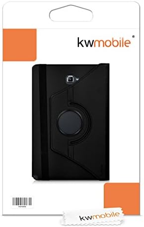 ротирачки случај KWMobile компатибилен со табулаторот Samsung Galaxy A 10.1 - куќиште на таблета за таблети со столб со штанд - црна
