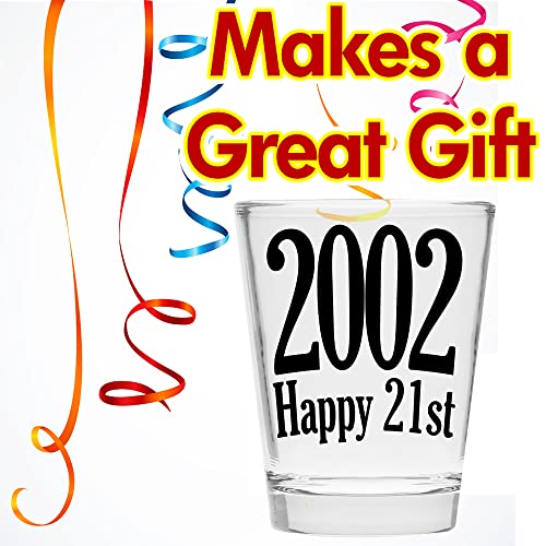 Насмејте Ги 2002 Среќен 21-Ви Застрелан Стакло - 21-Ви Роденденски Подарок-Прославете Го Претворањето На Дваесет И Еден-Совршени 21-ви Роденденски