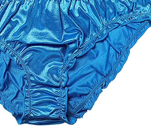 Кратки за женски секси сатен долна облека со средна половината брановидна памучна препоните на памук подложни гаќички за дишење