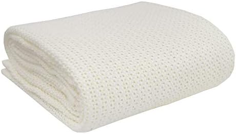 Текстил за живеење органски памучно ќелично ќебе - бело | Ултра мека, лесна и разноврсна swaddle и примање ќебе | Бебешки најважни |
