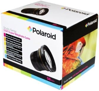 Polaroid Studio Series 3.5x HD Super Tephoto леќи, вклучува капаци на леќи и капачиња за капаче за Олимп Еволт Е-30, Е-300, Е-330, Е-410, Е-420,