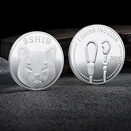 Комеморативна монета 1 мл Догекоин Комеморативна монета Сребрена позлатена позлатена криптоцентрација 2021 Ограничено издание колекционерска