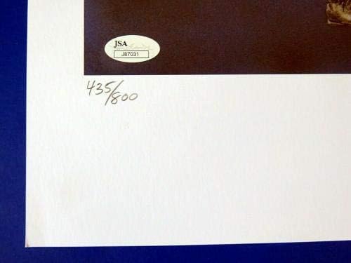 Карл Хабел потпиша 18х24 литографски лито ~ ny giants Ltd 435/800 ~ JSA J87031 - Автограмирана MLB Art