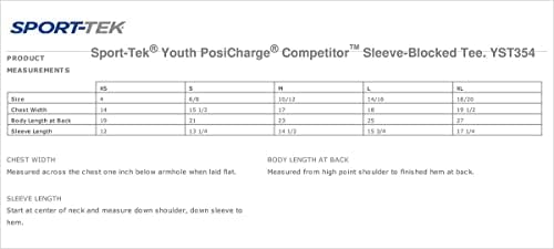 Sport-Tek Youth Poscharge Competer Cuter Competive Blocked Tee. YST354 Виолетова/ црна XL