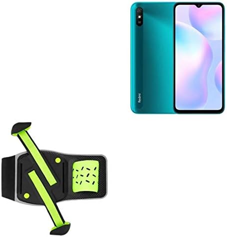 Xiaomi Redmi 9i футрола, Boxwave® [FlexSport Armband] Прилагодлива амбалажа за вежбање и трчање за Xiaomi Redmi 9i - Stark Green