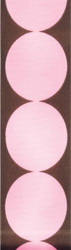 Занаетчиски ленти за занаетчиски точки од Офрај, ширина од 5/8-инчи со 100-двор, розова/кафеава боја